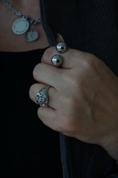 Edelstahl Ring " Balance " Silber