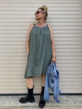 Leinenkleid Khaki