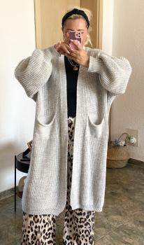 Long - Cardigan Grau