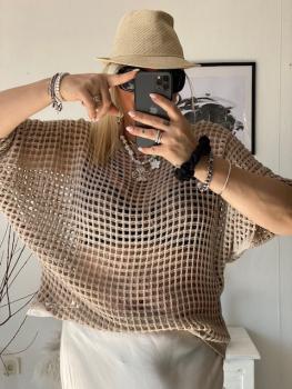 Häkel-Pulli Beige