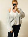 Kuschel Cardigan Grau